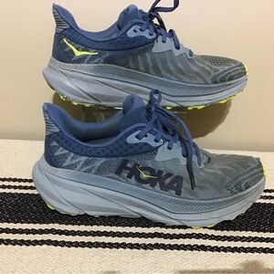 Hoka Challenger ATR Blue and Neon Yellow Women's 7 Athletic Running Shoes